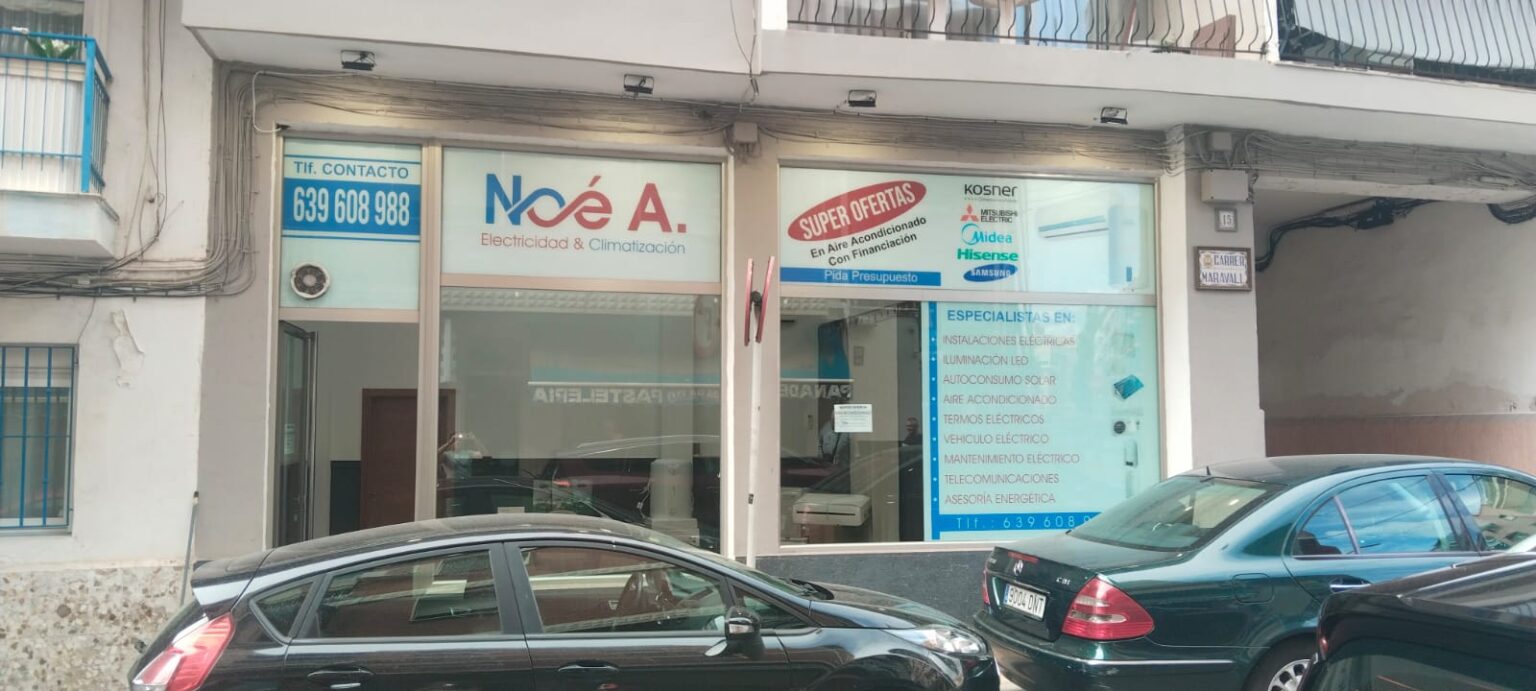 Fachada de Noé A. Electricidad y Climatización, empresa de instalación de aire acondicionado en Benidorm